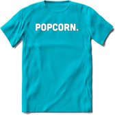 Popcorn - Snack T-Shirt | Grappig Verjaardag Kleding Cadeau | Eten En Snoep Shirt | Dames - Heren - Unisex Tshirt | - Blauw - 3XL