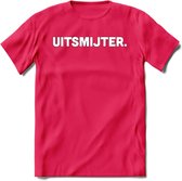 Uitsmijter - Snack T-Shirt | Grappig Verjaardag Kleding Cadeau | Eten En Snoep Shirt | Dames - Heren - Unisex Tshirt | - Roze - XXL