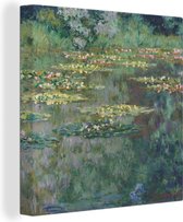 Canvas Schilderij Water lilies - Schilderij van Claude Monet - 20x20 cm - Wanddecoratie