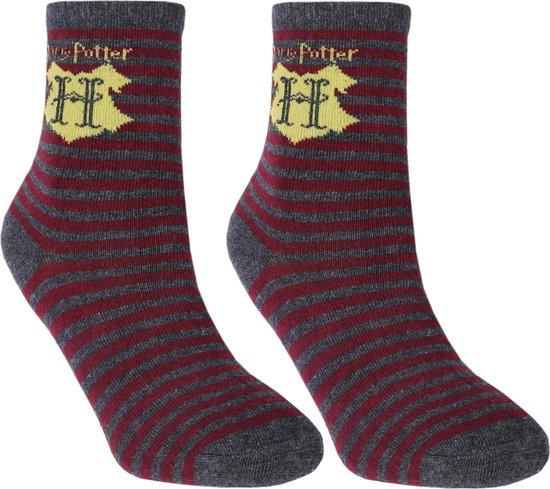 Grijs-bordeauxrode sokken - Harry Potter