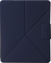 Shop4 - iPad Pro 12.9 (2021) Hoes - Origami Smart Book Cover Donker Blauw