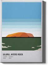 Walljar - Uluru Australia - Muurdecoratie - Canvas schilderij