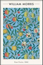 Walljar - William Morris - Four Fruits - Muurdecoratie - Canvas schilderij