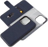 DECODED Detachable Wallet Case - iPhone 13 Pro Max - Afneembaar Hoesje met Pasjeshouder- Hoogwaardig Europees Leer - Magnetische Technologie van Apple - Donkerblauw