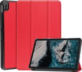 Tri-Fold Book Case - Nokia T20 Hoesje - Rood