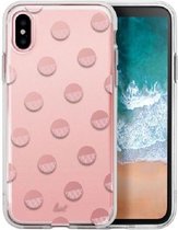 Apple iPhone X/10 Hoesje - LAUT - Pop Serie - Hard Kunststof Backcover - Pink Polka - Hoesje Geschikt Voor Apple iPhone X/10