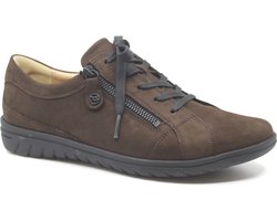 Hartjes 162.0892 bruine nubuck veterschoenen wijdte G