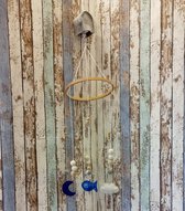 Muziekmobiel in de kleur blauw, grijs, ecru