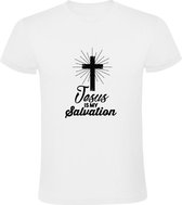Jesus is my Salvation | Heren T-shirt | Wit | Jezus is mijn redding | Messias | Christen | Christendom | Evangelie | Nieuwe Testament | God