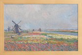 JUNIQE - Poster in houten lijst Monet - Tulip Fields near The Hague