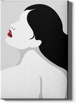 Walljar - Curly Hair - Muurdecoratie - Canvas schilderij