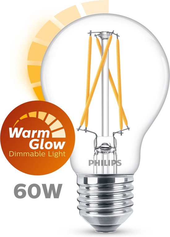Philips Vintage LED Dimbare Globe G95 E27 60W Amberkleuri... - Overige Dieren