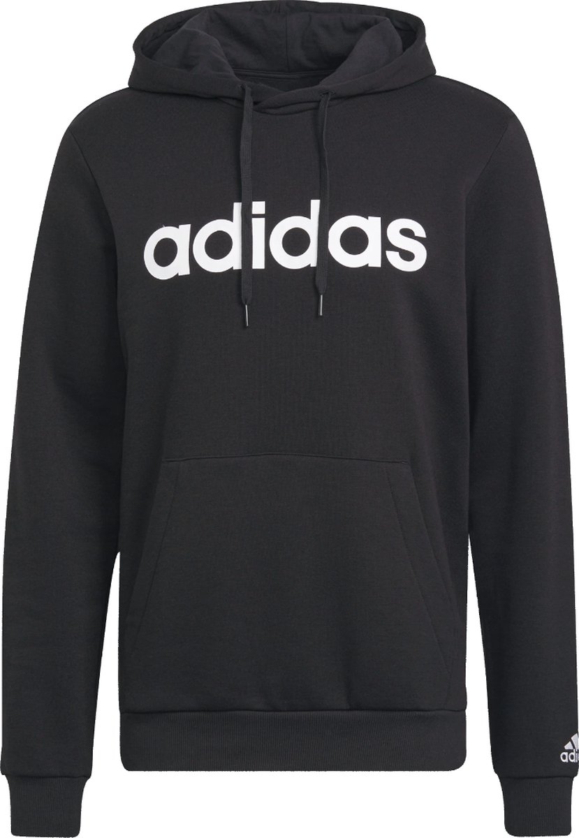 adidas Essentials Linear Logo Hoodie GK9057 Mannen Sweatshirt Zwart