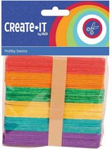 Haza Create It Houten IJsstokjes 50 Stuks Multicolor