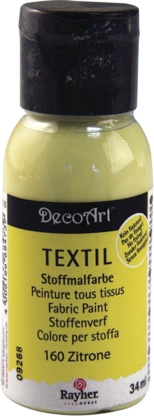 Gele textielverf flacon 34 ml