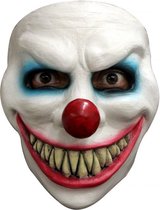 Partychimp Gezichtsmasker Evil Laugh Latex Wit/rood/blauw One-size