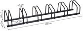 HOMdotCOM Fietsenrek voor 6 Fietsen - Staal Zwart - 160 x 33 x 27cm