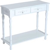 HOMdotCOM Sideboard dressoir hout wit 84 x 33 x 70,5cm