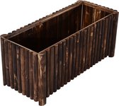 Sunny Plantenbak naturel hout donker 120 x 50 x 50cm