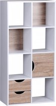 Medina Vakkenkast - Boekenplank - Boekenkasten - Room Divider - Vakkenkasten - Eiken - Hout