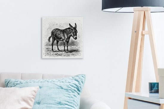 Une illustration d'un chevalet 20x20 cm - petit - Tirage photo sur toile (Décoration murale salon / chambre)