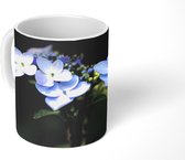 Mok - Close-up bloeiende hortensia - 350 ML - Beker