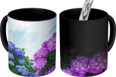 Magische Mok - Foto op Warmte Mok - Hortensia voor blauwe lucht - 350 ML