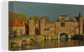 Canvas Schilderij Poort - Nederland - Amersfoort - 40x20 cm - Wanddecoratie