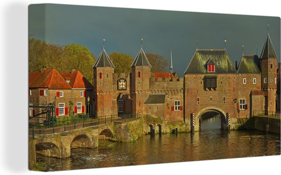 Canvas Schilderij Poort - Nederland - Amersfoort - Wanddecoratie