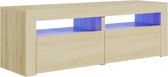 vidaXL Tv-meubel met LED-verlichting 120x35x40cm sonoma eikenkleurig