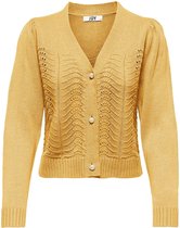 Jacqueline de Yong Vest Jdymilo L/s Button Cardigan Knt 15253046 Straw Dames Maat - XS