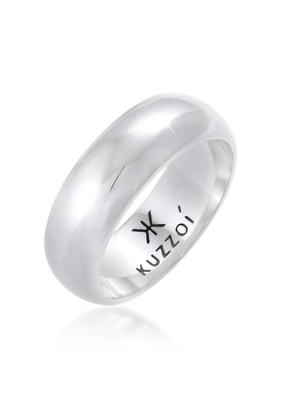 KUZZOI Heren Ring Heren Bandring Basic Smooth Robust Trend in 925 Sterling Zilver