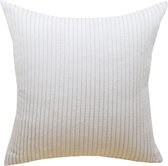 Kussenhoes 45x45 cm - Crème - Kussenhoesje - Kussen Hoes - Woonkamer - Decoratie - Bank - Corduroy