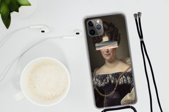 Coque avec cordon iPhone 11 Pro - Peinture - Peinture - Arc-en-ciel - Siliconen - Bandoulière - Coque arrière avec cordon - Coque pour téléphone avec cordon - Coque avec corde