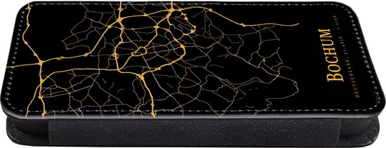 Étui pour téléphone iPhone 13 Bookcase - Bochum - Carte - Or - Avec compartiments - Étui portefeuille avec fermeture magnétique