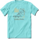 F-22 Vliegtuig T-Shirt | Unisex leger Kleding | Dames - Heren Straaljager shirt | Army F16 | Grappig bouwpakket Cadeau | - Licht Blauw - XL