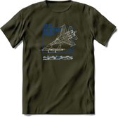 SU-35 Vliegtuig T-Shirt | Unisex leger Kleding | Dames - Heren Straaljager shirt | Army F16 | Grappig bouwpakket Cadeau | - Leger Groen - XXL