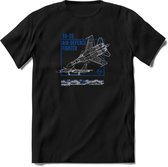 SU-35 Vliegtuig T-Shirt | Unisex leger Kleding | Dames - Heren Straaljager shirt | Army F16 | Grappig bouwpakket Cadeau | - Zwart - S