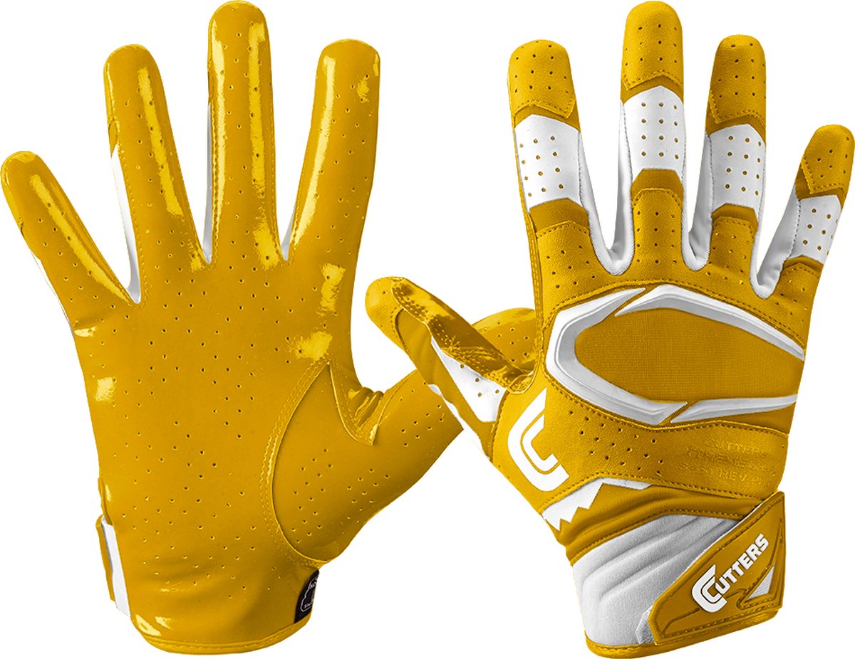 Cutters | American Football | S451 Receiver Handschoenen | Volwassenen | Geel | X-Large