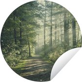 Garden Circle Forest - Lumière - Chemin - 90x90 cm - Affiche de jardin