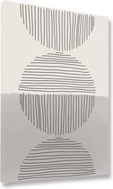 Akoestische panelen - Geluidsisolatie - Akoestische wandpanelen - Akoestisch schilderij AcousticBudget® - paneel met grafisch element - design 15 - 90x60 - Wanddecoratie - woonkame