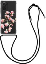 kwmobile telefoonhoesje voor Xiaomi Mi 11i / Poco F3 - Hoesje met koord in poederroze / wit / transparant - Back cover voor smartphone