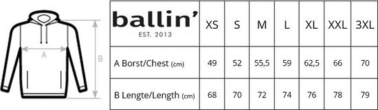 Ballin Est. 2013 - Sweats à capuche Basic hommes - Jaune - Taille XXL