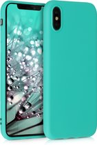 kwmobile telefoonhoesje voor Apple iPhone X - Hoesje voor smartphone - Back cover in neon turquoise