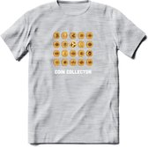 Bitcoins - Crypto T-Shirt Kleding Cadeau | Dames / Heren / Unisex | Bitcoin / Ethereum shirt | Grappig Verjaardag kado | BTC Tshirt Met Print | - Licht Grijs - Gemaleerd - XL