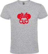 Grijs  T shirt met  "Minnie Mouse Love " print Rood size M