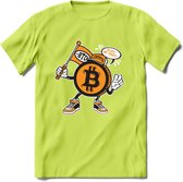 BTC Mascot - Crypto T-Shirt Kleding Cadeau | Dames / Heren / Unisex | Bitcoin / Ethereum shirt | Grappig Verjaardag kado | BTC Tshirt Met Print | - Groen - XL