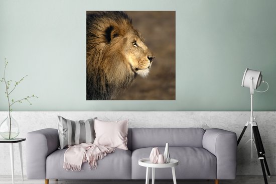 Affiche Profil - Lion - Afrique - 75x75 cm