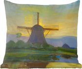 Sierkussens - Kussentjes Woonkamer - 40x40 cm - Oostzijdse molen - Piet Mondriaan