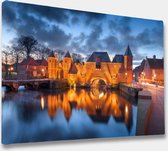 Akoestische panelen - Geluidsisolatie - Akoestische wandpanelen - Akoestisch schilderij AcousticBudget® - paneel met de Koppelpoort, Amersfoort - design 194 - 60x40 - Wanddecoratie